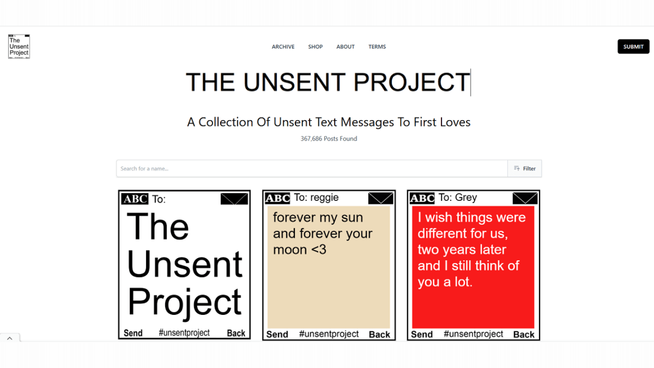 The Unsent Project: A Digital Canvas of Unspoken Emotions