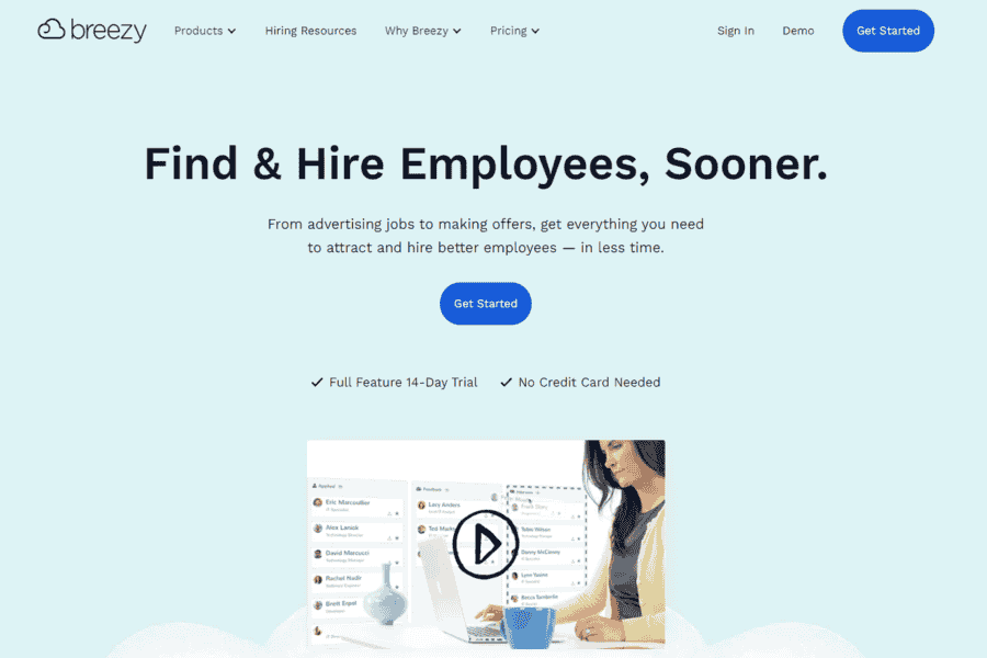 Breezy HR applicant tracking system