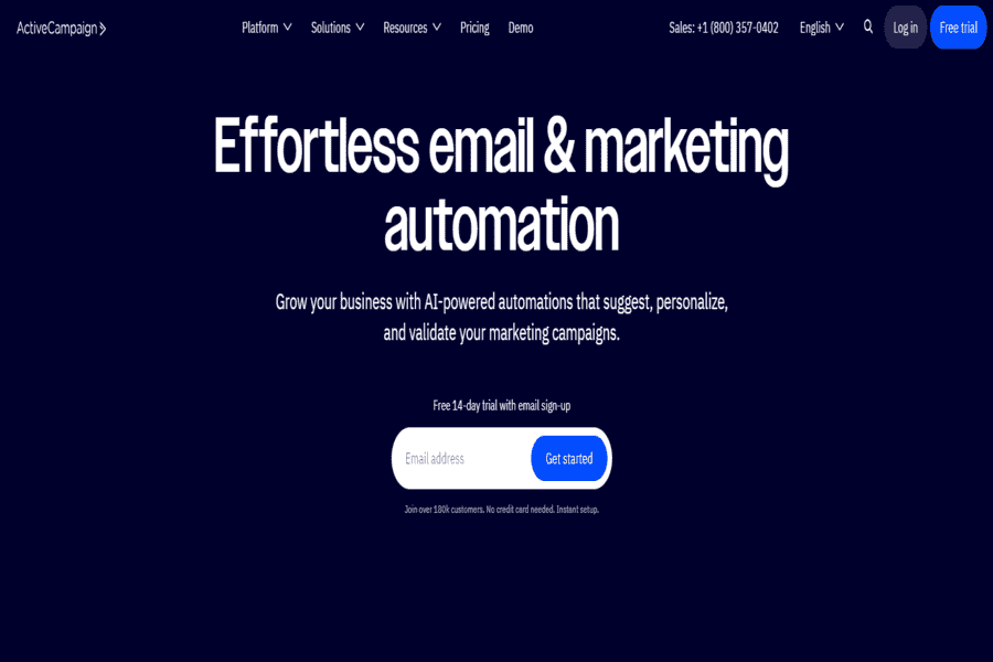 ActiveCampaign email automation platform