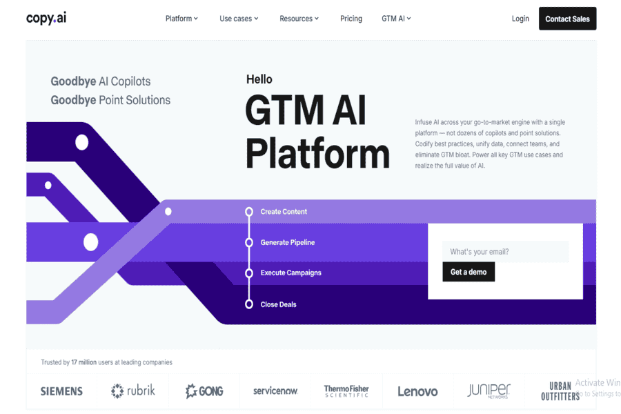 Copy.ai go-to-market platform