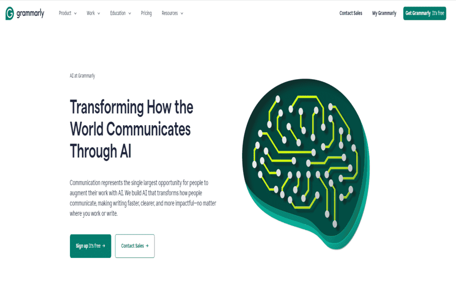 Grammarly AI writing assistant