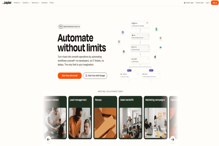 Zapier workflow automation platform