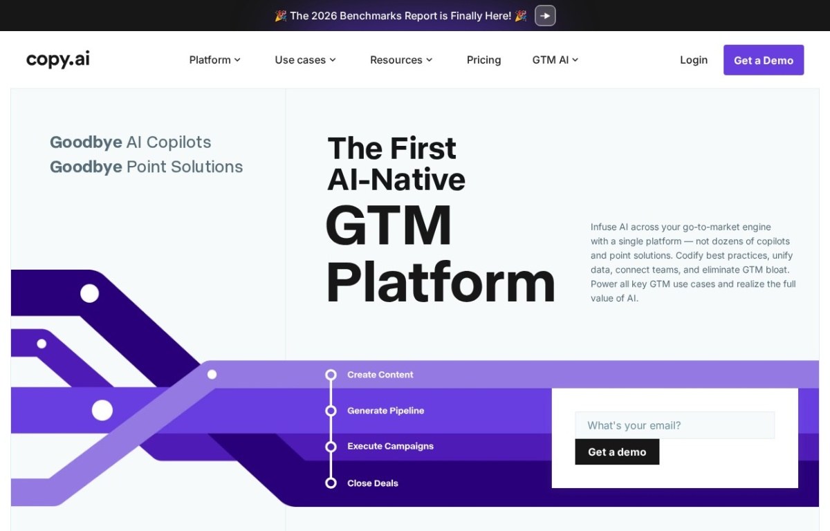 Copy.ai home page