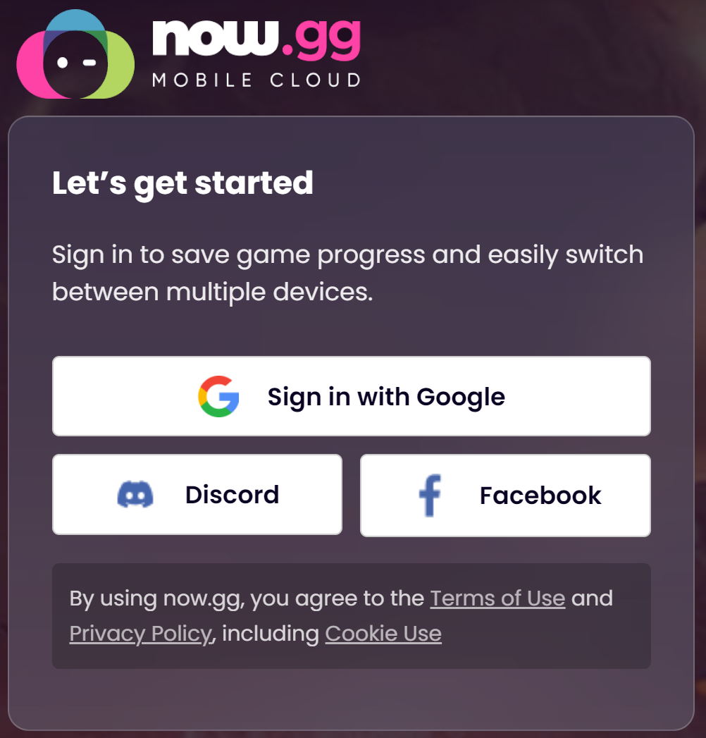 Now.gg Signup