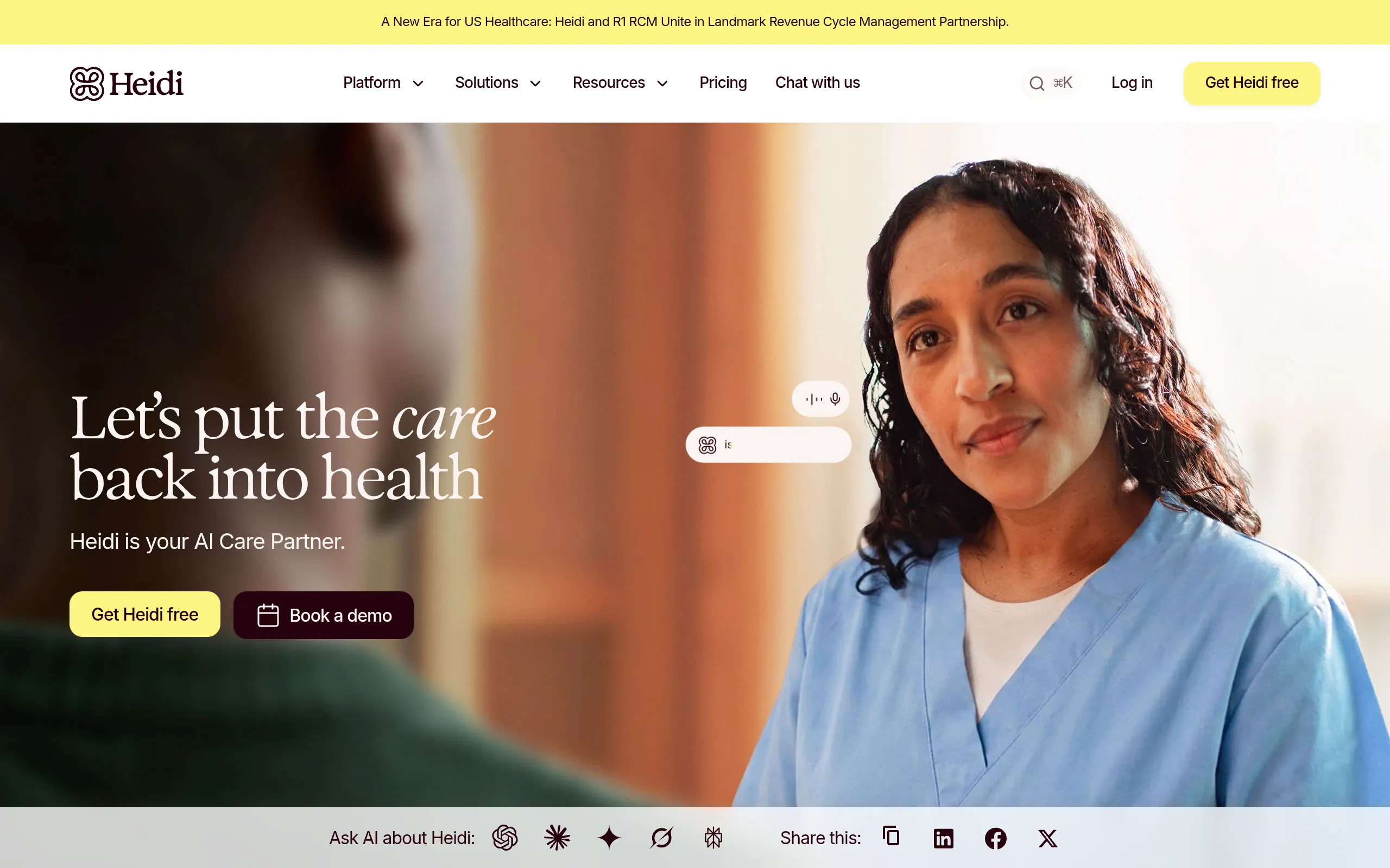 heidi-health-template-driven-ai-scribe-homepage