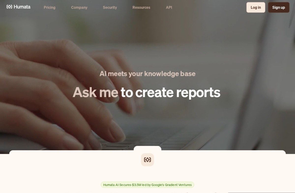 Humata document analysis home page