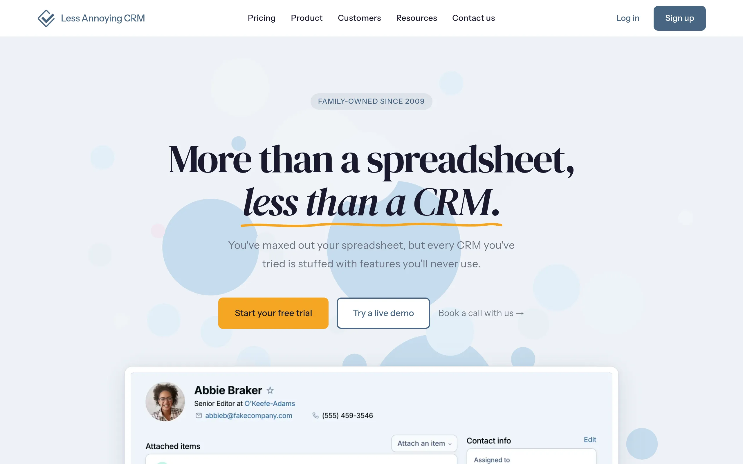 less-annoying-crm-contact-dashboard-screenshot