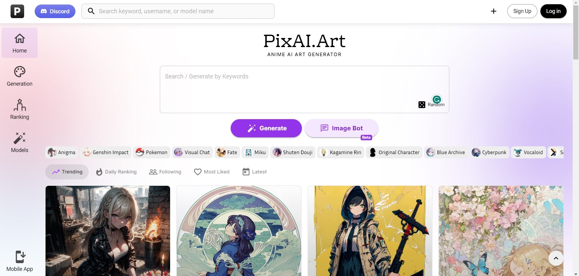 PixAI NSFW Art Homepage