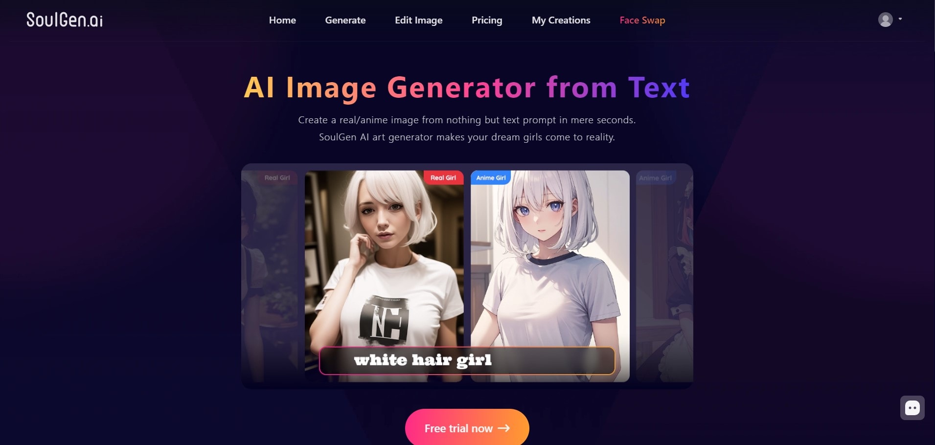 Soulgen NSFW website with AI