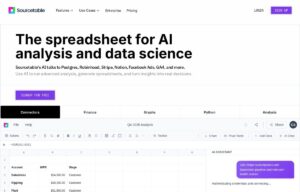 Sourcetable screenshot 1