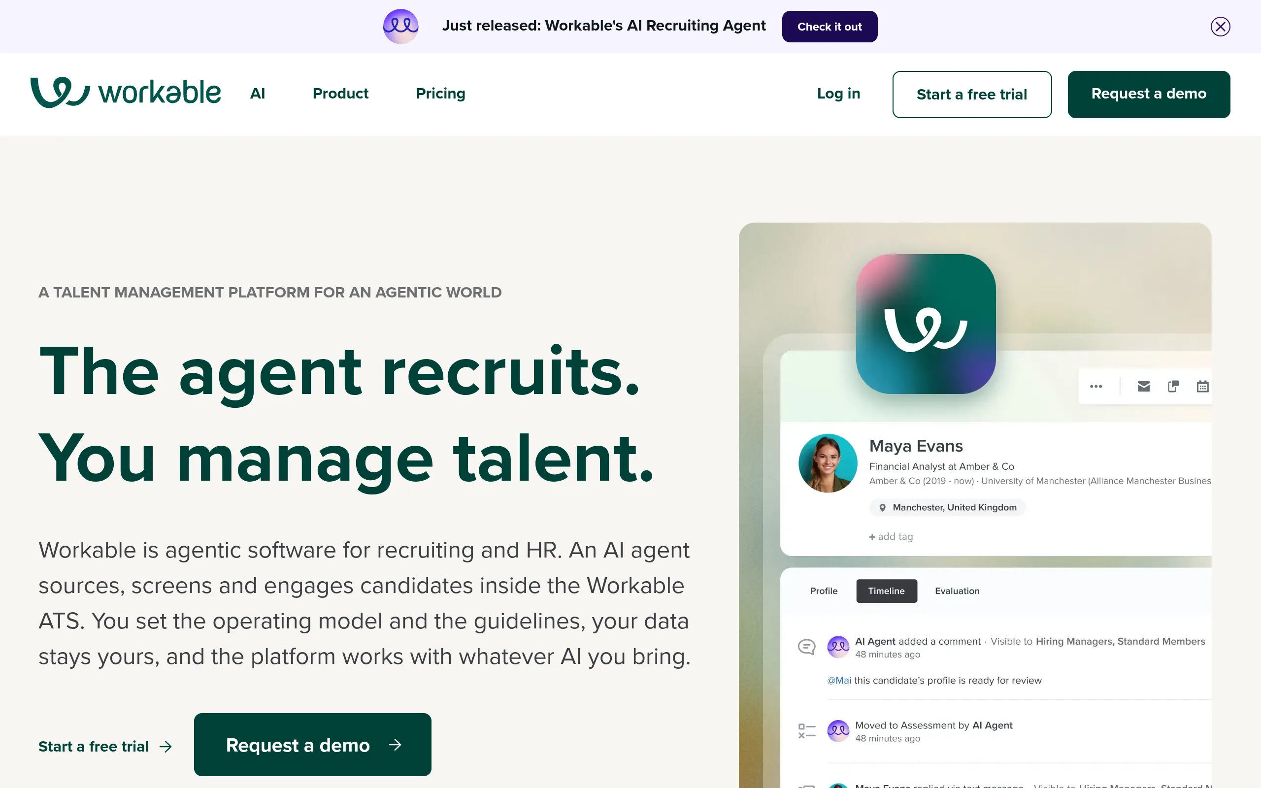 workable ai recruiting applicant tracking dashboard