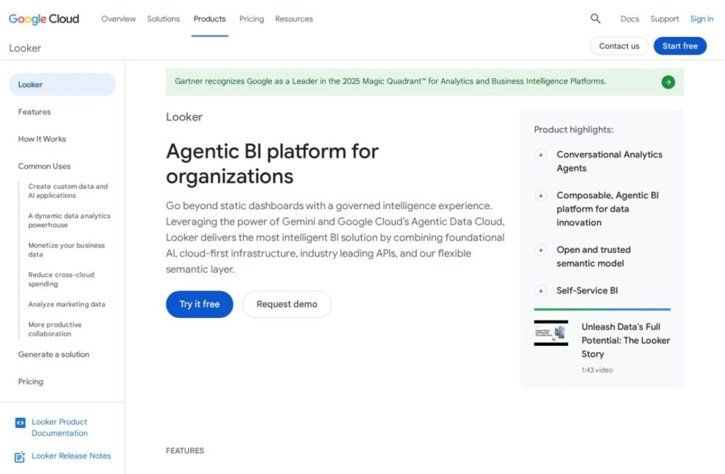 Google Looker screenshot 1