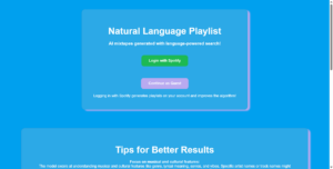 Natural Language Playlist screenshot 1