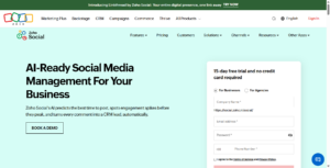 Zoho Social screenshot 1