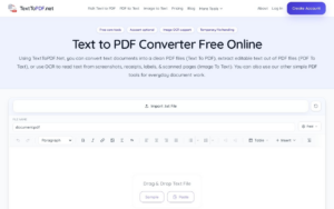 TextToPDF screenshot 1