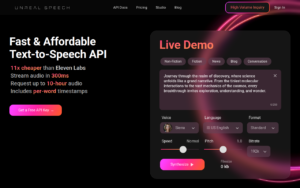 Unreal Speech screenshot 1