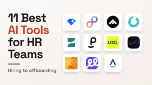 The eleven AI tools for HR teams compared in this guide, shown as a grid of product logos