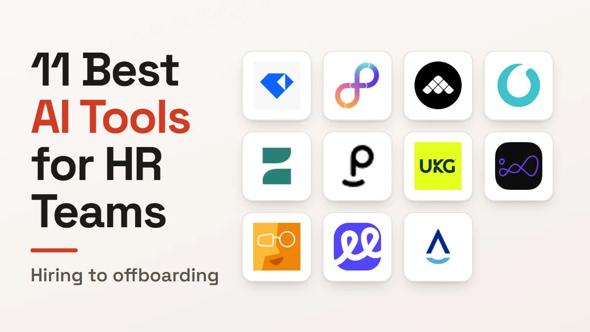 The eleven AI tools for HR teams compared in this guide, shown as a grid of product logos