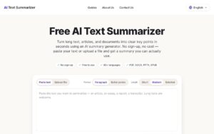 AI Text Summarizer screenshot 1
