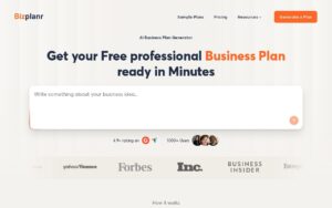 Bizplanr screenshot 1