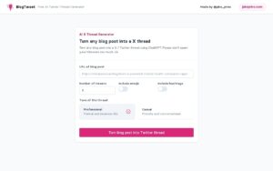 BlogTweet screenshot 1