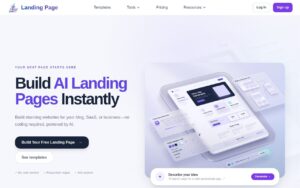 Landing Page screenshot 1
