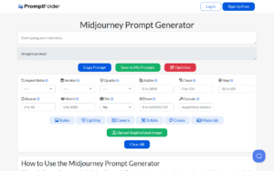 Midjourney Prompt Helper screenshot 1