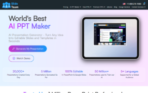 SlideTeam AI Presentation Generator screenshot 1