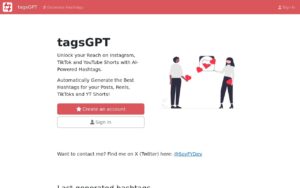 TagsGPT screenshot 1