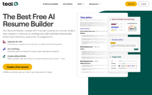 Teal Resume Builder screenshot 1