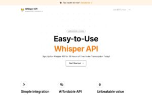 Whisper API screenshot 1