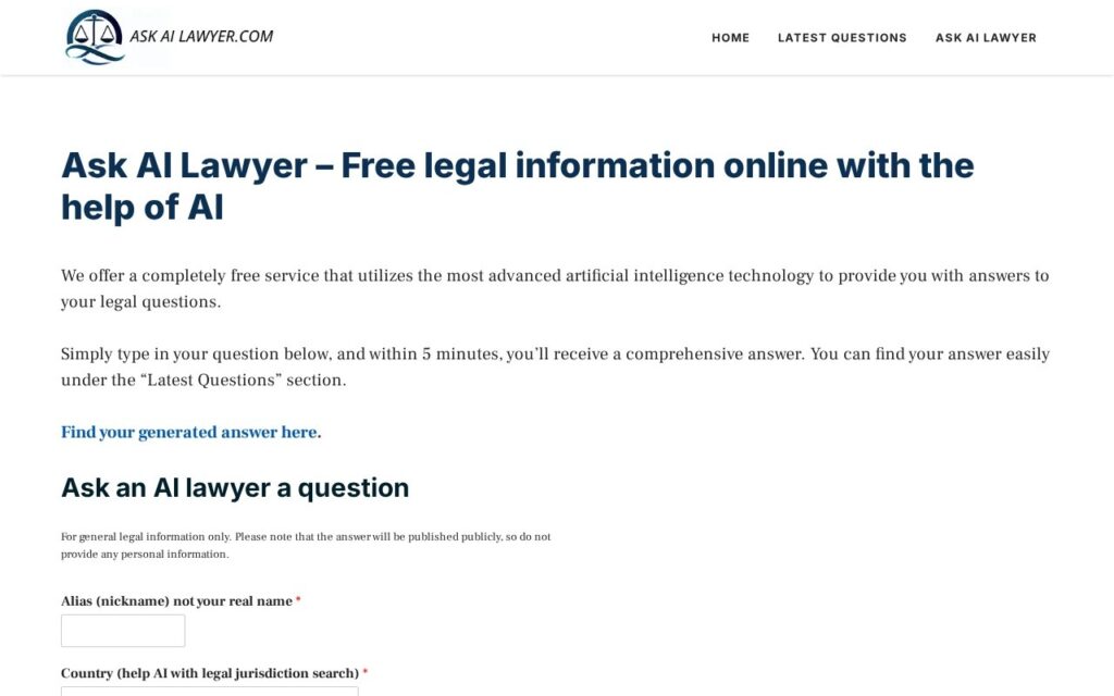 Ask AI Lawyer screenshot 1