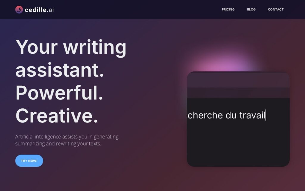 Cedille screenshot 1