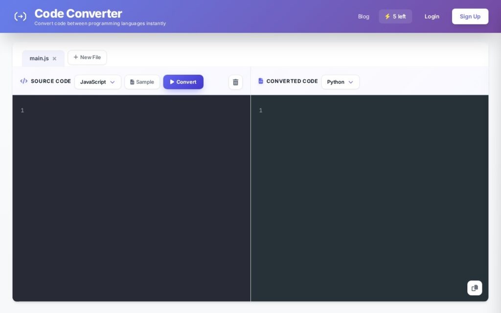 Code Converter screenshot 1