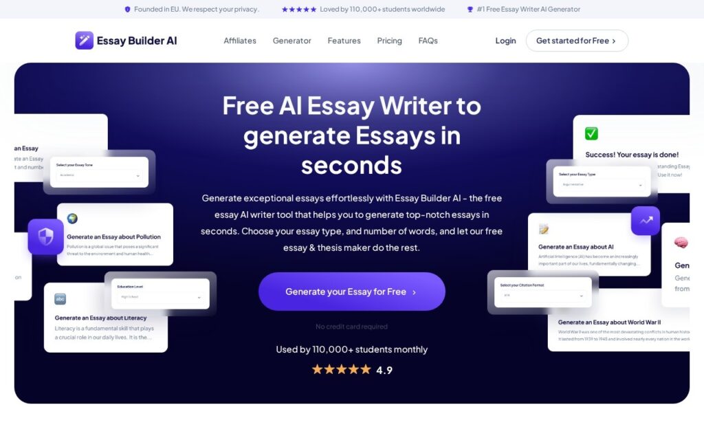 Essay Builder AI screenshot 1