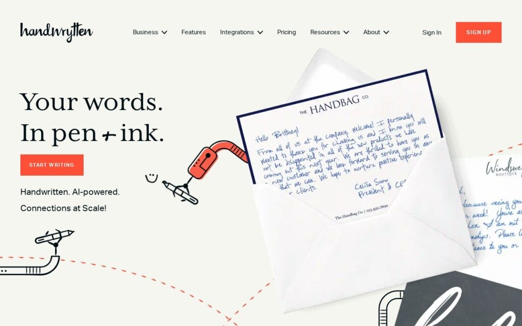 Handwrytten screenshot 1