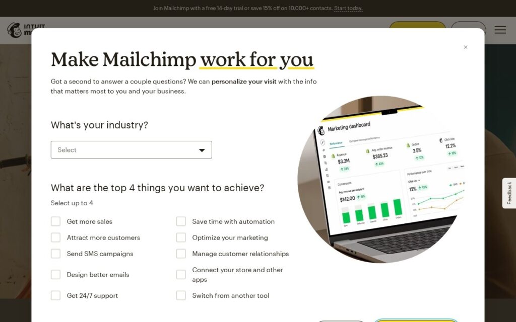 Mailchimp screenshot 1