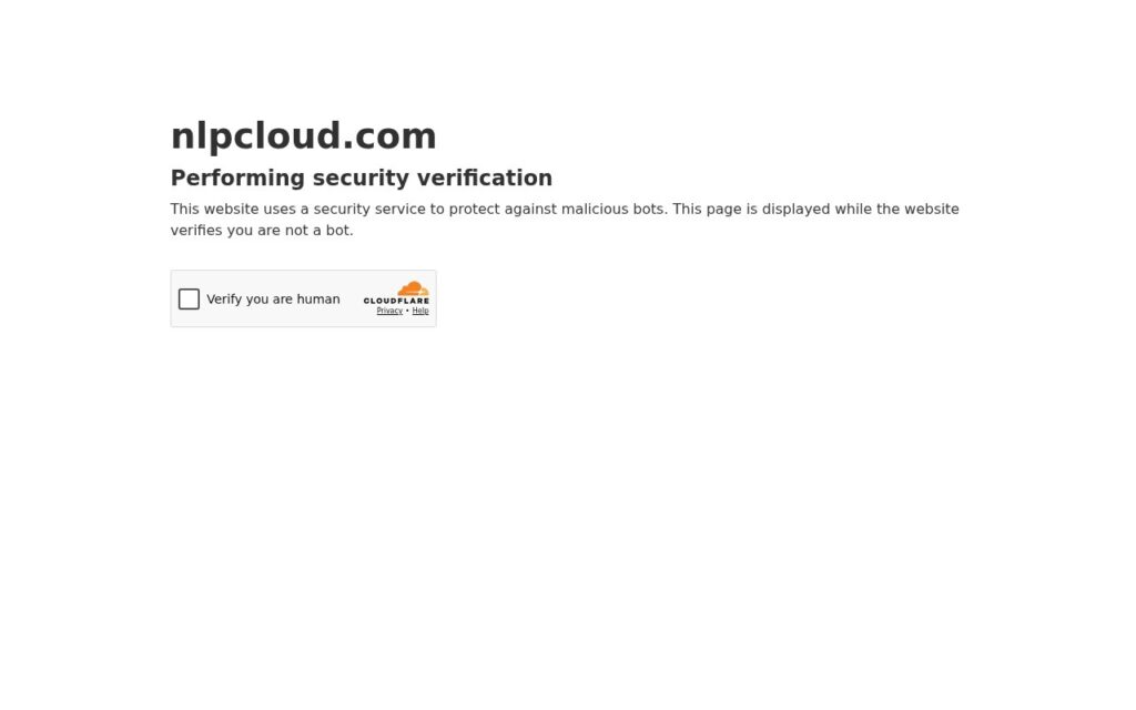 NLP Cloud screenshot 1