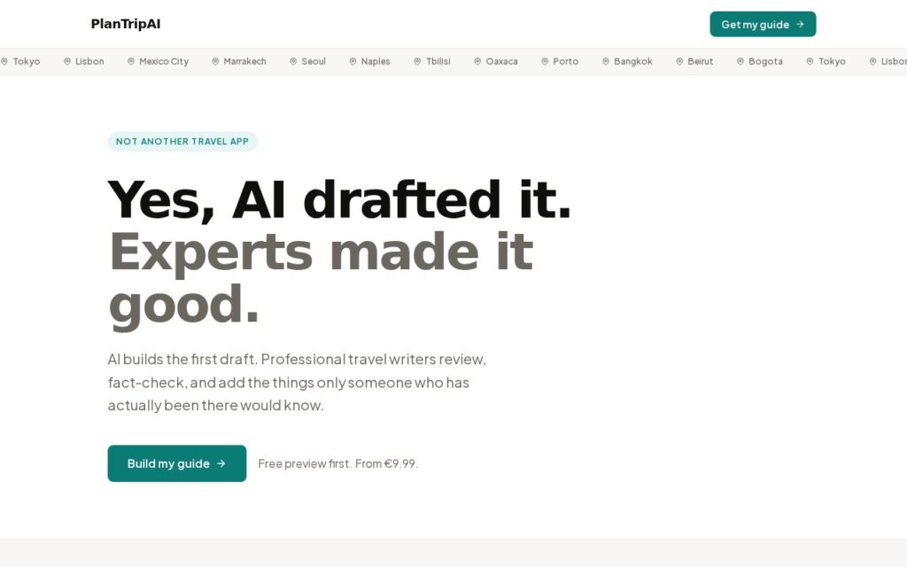 PlanTripAI screenshot 1