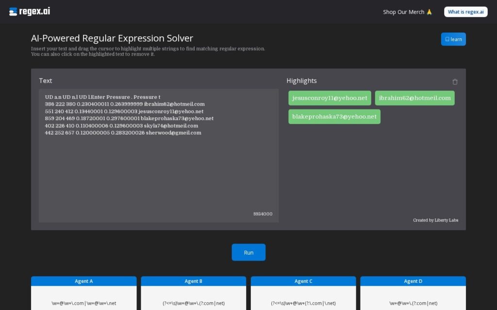 Regex.ai screenshot 1
