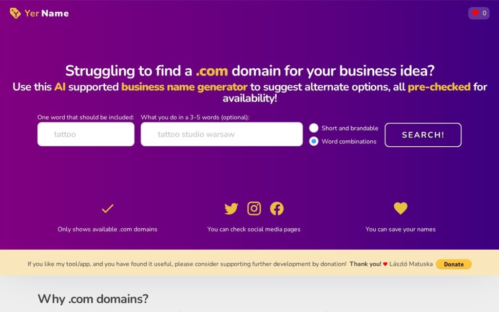 YerName screenshot 1