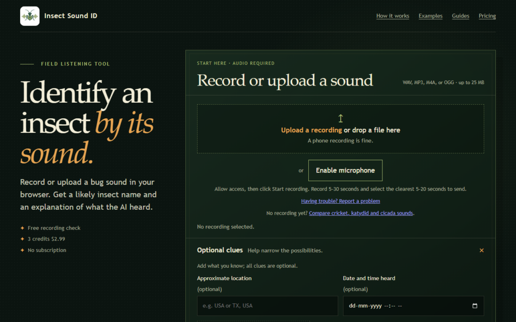 Insect Sound Identifier screenshot 1