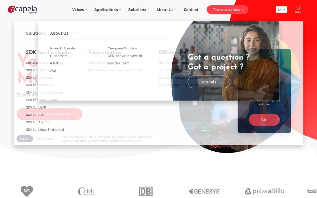 Acapela Group screenshot 1