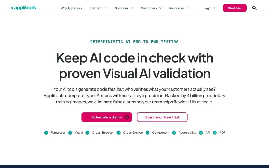 Applitools screenshot 1