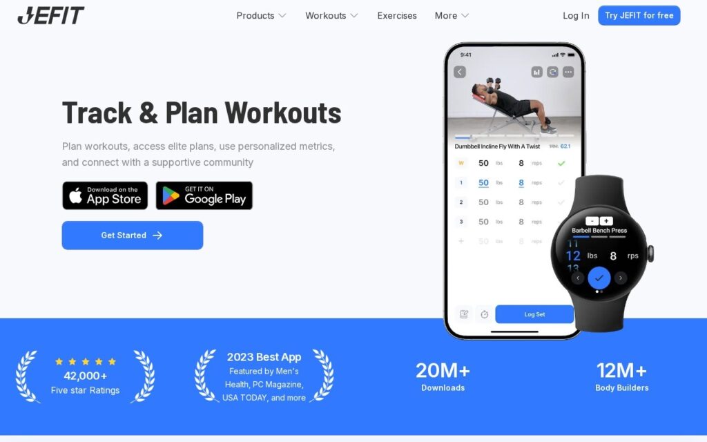 Jefit screenshot 1