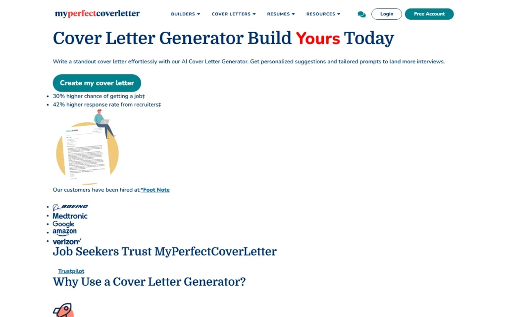 MyPerfectCoverLetter screenshot 1