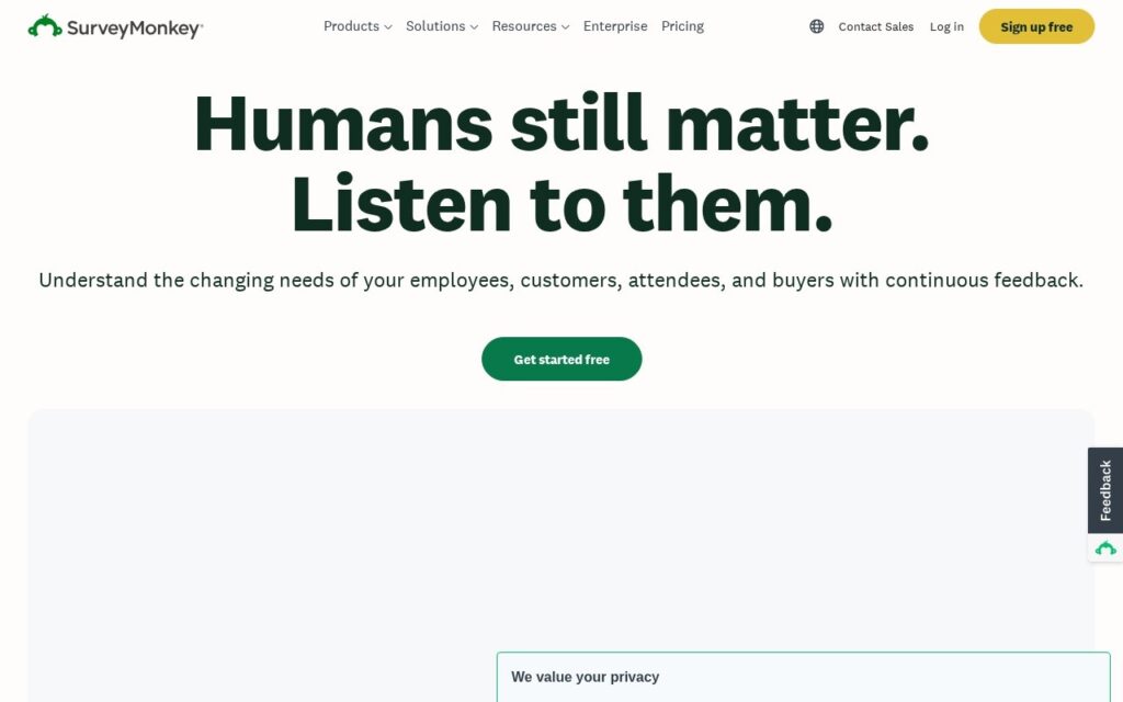 SurveyMonkey screenshot 1