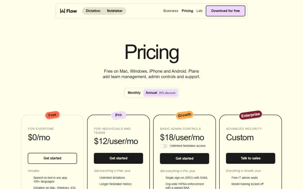 Wispr Flow screenshot 2